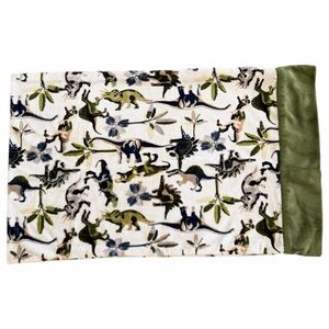 Sometimes I Sew Dinosaur Double-Sided Minky Pillowcase – Standard (NEW)
